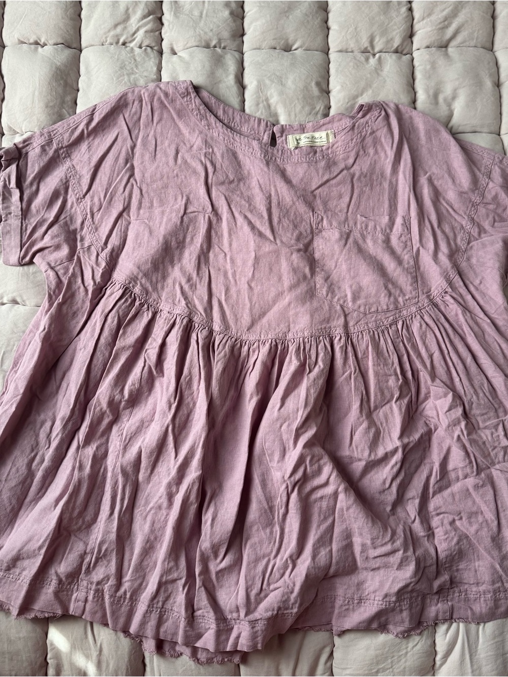 We The Free Free People Lavender Oversized Top size L